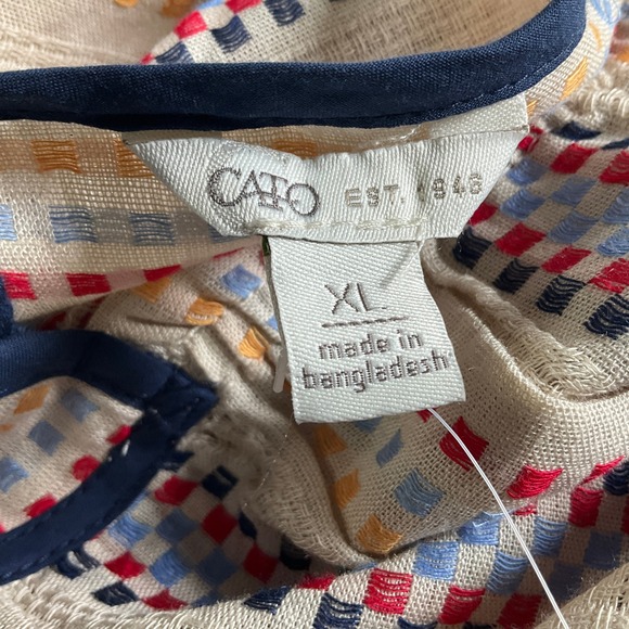 Cato Multicolor Patterned Tunic Top - Picture 4 of 12